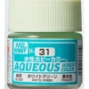 Aqueous Hobby Color Gloss White Green 10ml Bottle