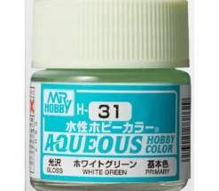 Aqueous Hobby Color Gloss White Green 10ml Bottle