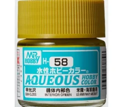 Aqueous Hobby Color Semi-Gloss Interior Green 10ml