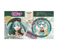 Hatsune Miku Button Pin Set Green