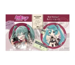 Hatsune Miku Button Pin Set Red