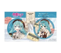 Hatsune Miku Button Pin Set Blue