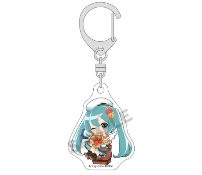 Hatsune Miku Mini Acrylic Key Chain Yellow