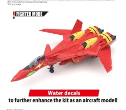 VF-19 CUSTOM FIRE VALKYRIE WITH SOUND BOOSTER WATER DECALS HG 1/100
